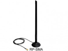 ANTENA SMA WLAN FLEXIBILA MAGNETICA 6.5 DBI DELOCK 88410 foto