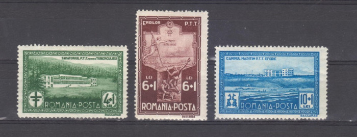 Romania 1932 serie Nestampilata Sanatoriul P.T.T.