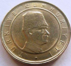 Moneda 100 Bin Lira - TURCIA, anul 2002 *cod 2671 a.UNC foto