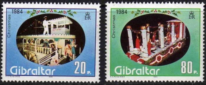 Gibraltar 1984 - cat.nr.493-4 neuzat,perfecta stare(z)