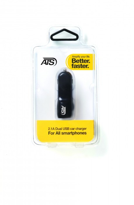 Incarcator auto dual USB pentru Smartphones / 5.0V , 2000mA / (46696)