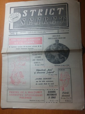 ziarul strict secret 18-25 martie 1991 foto