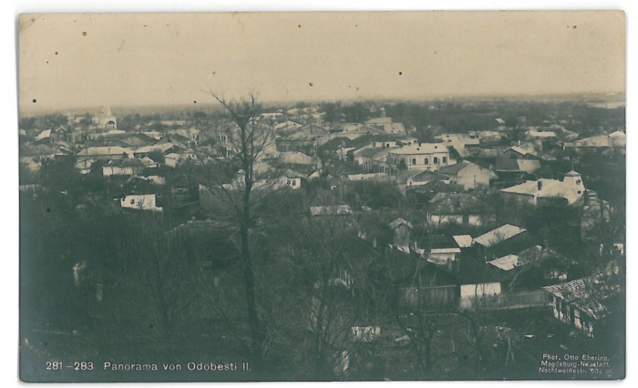 960 - ODOBESTI, Vrancea, Romania - old postcard, CENSOR - used - 1917