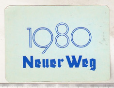 bnk cld Calendar de buzunar 1980 - Neuer Weg foto