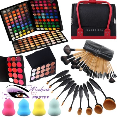Make Up Kit Profesionisti Trusa Machiaj 180 Culori 24 Pensule Geanta