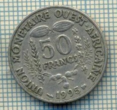 7077 MONEDA- STATELE AFRICII DE VEST - 50 FRANCS -anul 1995 -starea ce se vede