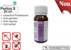 Solutie anti gandaci, muste, tantari, purici, capuse - Pertox 8 - 50ml foto