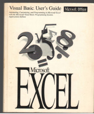 (C7097) MICROSOFT EXCEL. VISUAL BASIC, USER&amp;#039;S GUIDE, VERSIUNEA 5.0, TEXT ENGLEZ foto