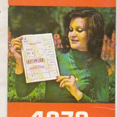 bnk cld Calendar de buzunar 1979 - Loto Pronosport