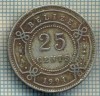 7092 MONEDA - BELIZE - 25 CENTS -anul 1991 -starea care se vede, America Centrala si de Sud