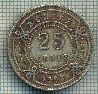 7092 MONEDA - BELIZE - 25 CENTS -anul 1991 -starea care se vede foto