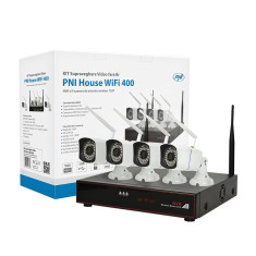 Resigilat : Kit supraveghere video PNI House WiFi400 NVR si 4 camere wireless, 1.0 foto
