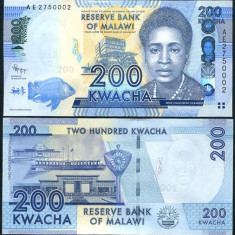 !!! MALAWI - 200 KWACHA 2012 - P 60 - UNC