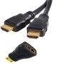 Cablu Mini HDMI la HDMI 5M, Contacte Aurite, Conectori Mufă HDMI-Mini HDMI