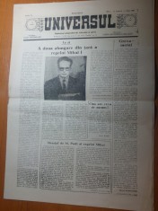 ziarul universul 27 aprilie-2 mai 1990(a 2-a alungare din tara a regelui mihai )