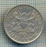 7046 MONEDA- KENYA - 50 CENTS -anul 1989 -starea ce se vede, Africa