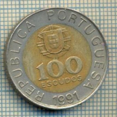 7155 MONEDA- PORTUGALIA - 100 ESCUDOS -anul 1991 -starea care se vede