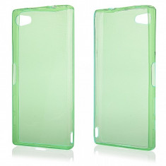 Husa silicon TPU Sony Xperia Z5 Compact transparenta verde foto