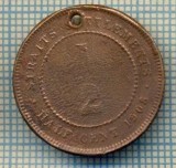 7083 MONEDA- STRAITS SETTLEMENTS - 1/2 CENT -anul 1908 -starea care se vede, Asia