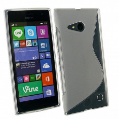 Husa silicon TPU Nokia Lumia 730 Dual SIM Wave transparenta foto