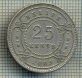 7093 MONEDA - BELIZE - 25 CENTS -anul 2003 -starea care se vede, America Centrala si de Sud