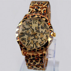 CEAS DAMA GUESS PREMIUM LEOPARDPRINT GOLD&amp;amp;DIAMONDS EDITION-SUPERB-COLECTIE NOUA foto