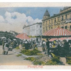 262 - PLOIESTI, Market - old postcard, CENSOR - used - 1918
