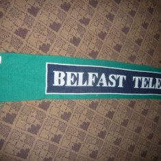 Fular al Suporterilor Echipei Fotbal a Irlandei de Nord ,sponsor Belfast Telegr.