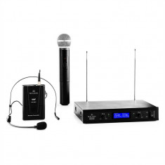 Malone VHF 400 Duo 3 2 canale VHF microfon fara fir set receptor 1x + 1x microfon casca + microfon 1x Handheld foto