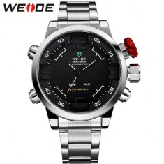 Ceas Casual Barbati Luxury WEIDE Bratara Metalica JAPAN MVT+LED 6 NUANTE foto