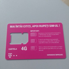 Cartela SIM 4G Telekom, cu numar - credit 5 euro foto