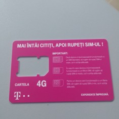 Cartela SIM 4G Telekom, cu numar - credit 5 euro foto