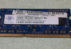 RAM DDR3 memorie laptop NANYA 2GB 1Rx8 PC3 10600 la viteza 1333 Mhz foto