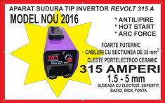 Invertor. Aparat de sudura. REVOLT 315 A MMA - Tehno. IGBT model 2016 foto