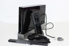 Nintendo Wii BLACK Modat &amp;quot;Pachet Complet&amp;quot; foto