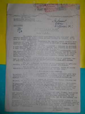HOPCT DOCUMENT VECHI 4 -OFICIUL BUMBACULUI ,INULUI SI CANEPEI BUCURESTI 1947 foto