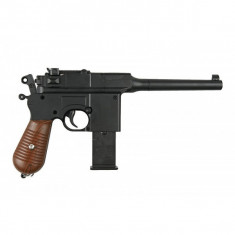 Pistol airsoft Mauser C96 G12 armare manuala metal+abs 100 bile foto