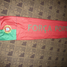 Esarfa Suporterilor Echipei Nationale de Fotbal a Portugaliei , L= 128 cm,matase