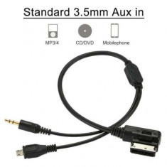 Cablu adaptor AMI-MMI Audi music interface la JACK si MicroUSB Samsung foto