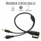 Cablu adaptor AMI-MMI Audi music interface la JACK si MicroUSB Samsung