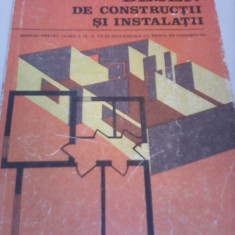 DESEN DE CONSTRUCTII SI INSTALATII VASILE SARBU 1986 MANUAL CLASA IX