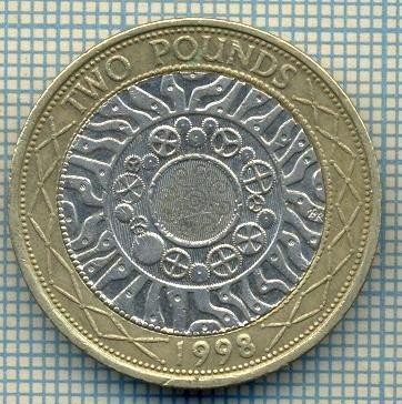 7284 MONEDA- MAREA BRITANIE - 2 POUNDS -anul 1998 -starea ce se vede foto