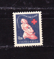 Timbre JUGOSLAVIA 1948 = CRUCEA ROSIE, MNH foto