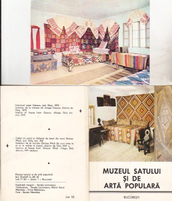 bnk cp Bucuresti - Muzeul satului - pliant cu 9 cp necirculate foto