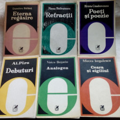 EDITURA CARTEA ROMANEASCA: LOT 6 VOLUME DIN SERIA DE CRITICA LITERARA(1979-1982)