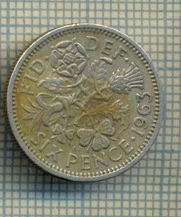 7287 MONEDA- MAREA BRITANIE - 6 PENCE -anul 1963 -starea ce se vede foto