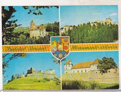 bnk cp Jud Brasov - Monumente istorice - necirculata - marca fixa foto