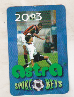 bnk cld Calendar de buzunar 2003 - Astra Sport Bets foto