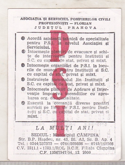 bnk cld Calendar de buzunar 2004 - PSI Prahova