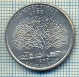 7335 MONEDA- S.U.A. -QUARTER DOLLAR -anul 1999 P- CONNECTICUT-starea ce se vede, Europa